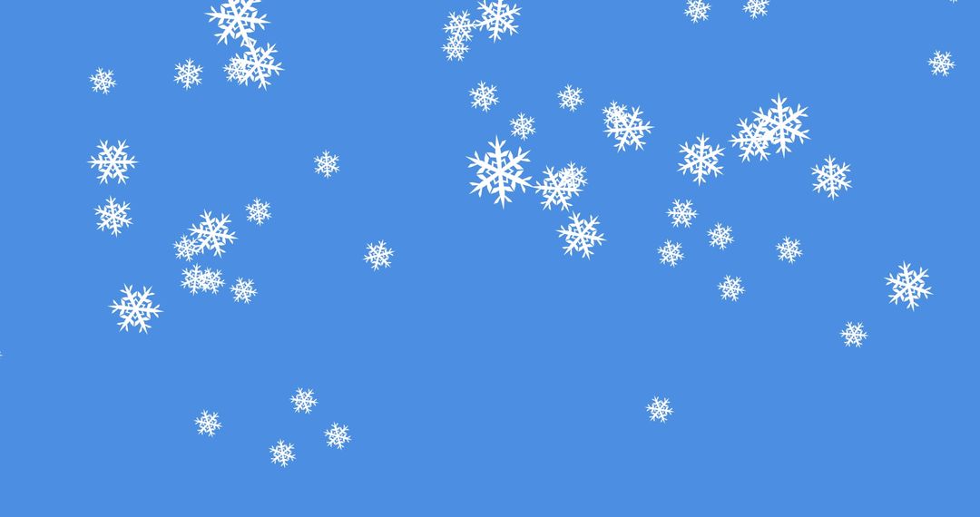 Falling Snowflakes on Blue Background for Festive Design