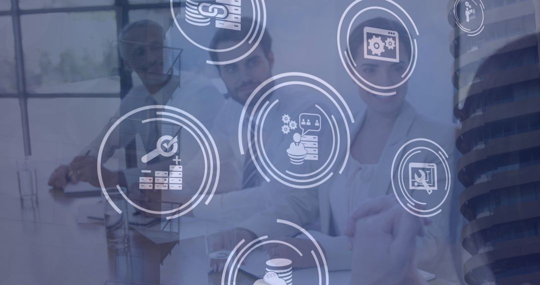 Business Collaboration with Futuristic Technology Interface