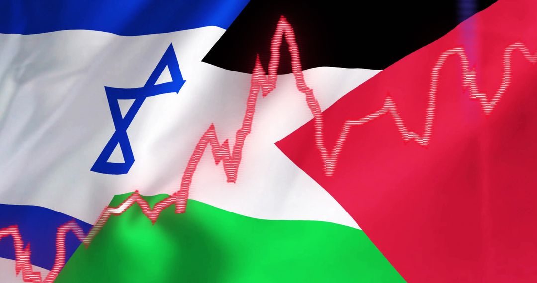 Analysis of Financial Data Over Israel and Palestine Flags Representing Investment Concepts - Free Images, Stock Photos and Pictures on Pikwizard.com