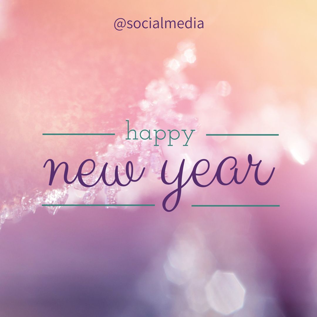 Festive New Year Greeting with Vibrant Colors