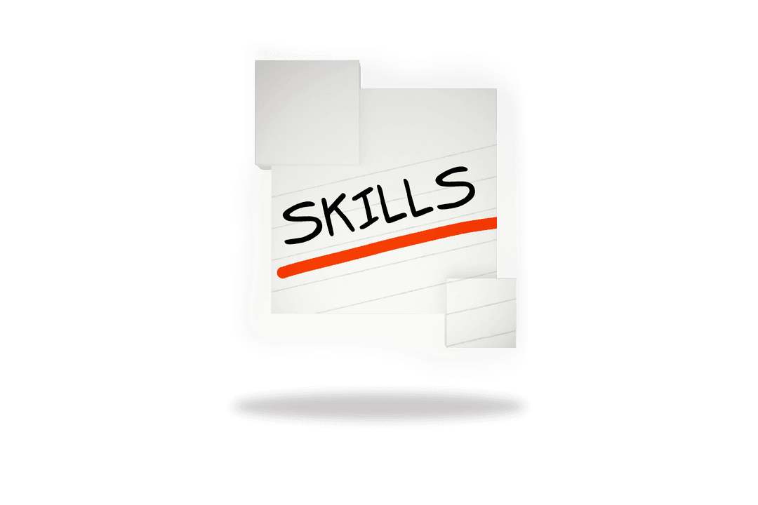 Skills Note Paper with Text Illustration on Transparent Background - Download Free Stock Images Pikwizard.com