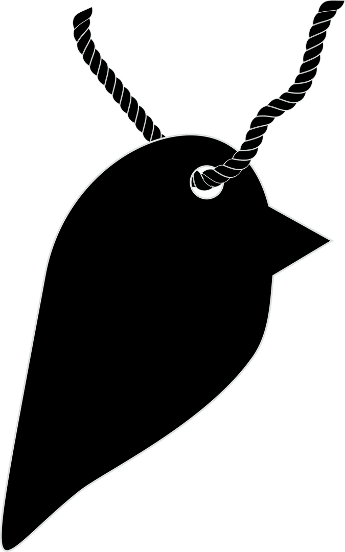 Transparent Black Gift Label on Twine with Unique Shape for Celebrations