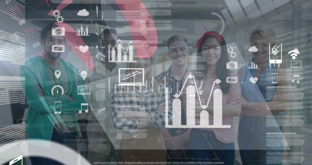 Young Professionals Collaborating With Digital Analytics