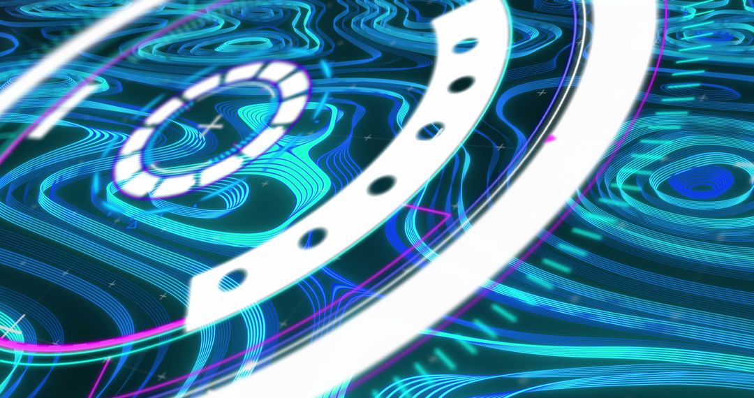 Scanning Circles on Digital Topographic Background