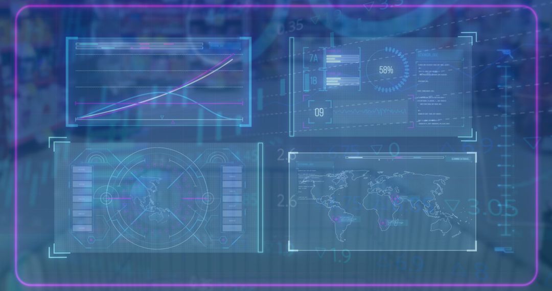 Data Processing Interface Over Shopping Cart Imagery