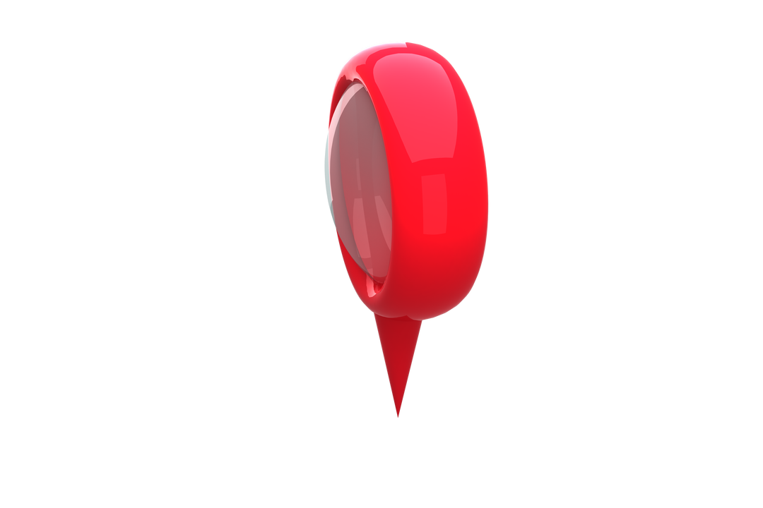 Shiny Red Transparent Navigation Pointer Icon with Shadow - Download Free Stock Images Pikwizard.com