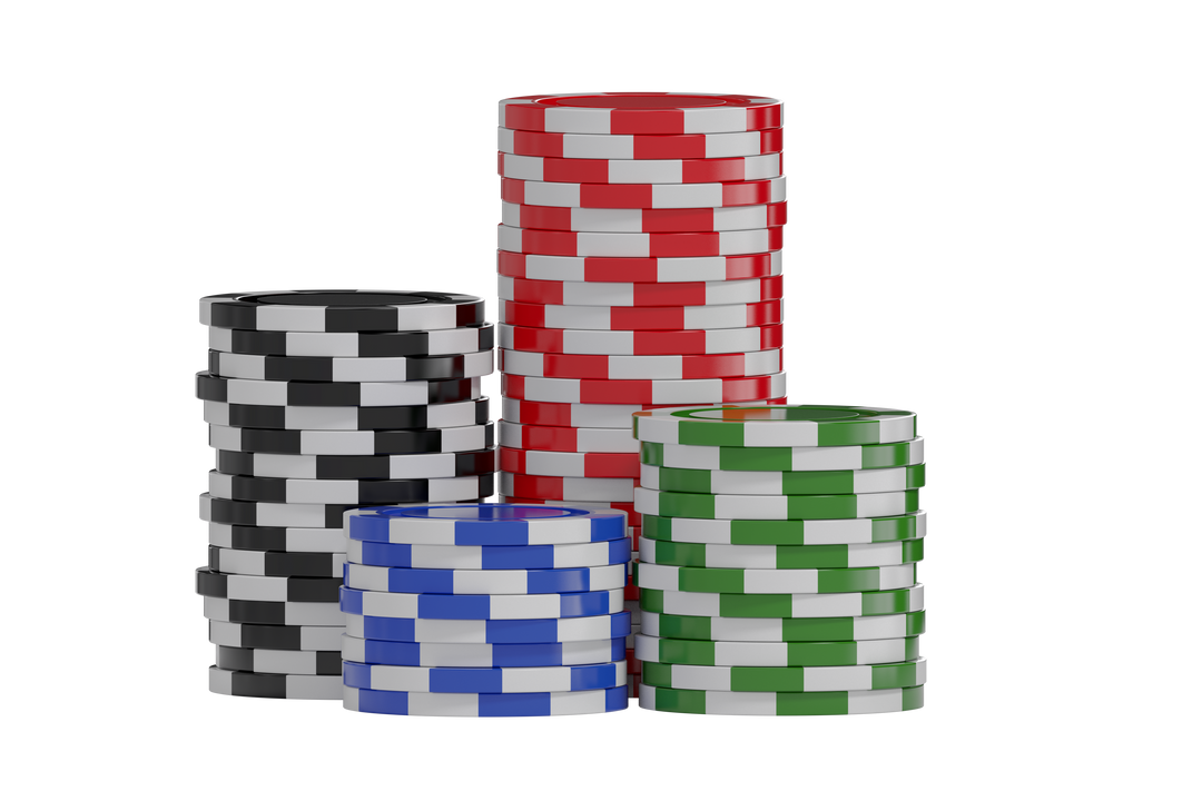 Transparent Stacks of Colorful Gambling Chips on White Background - Download Free Stock Images Pikwizard.com