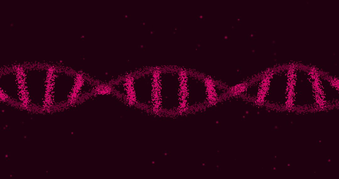 Digital DNA Strand on Dark Background