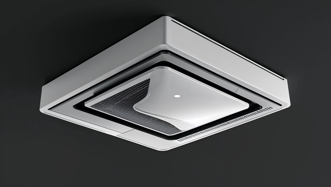 Modern Ceiling AC Unit with Vent Grille and LED Light