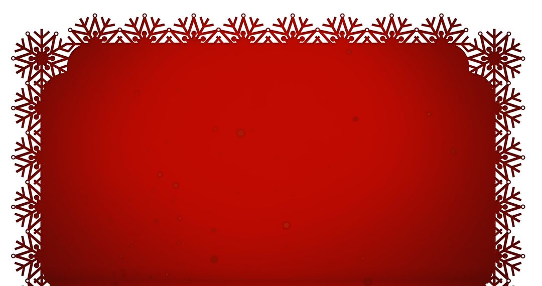 Red Christmas Background with Falling Snowflakes