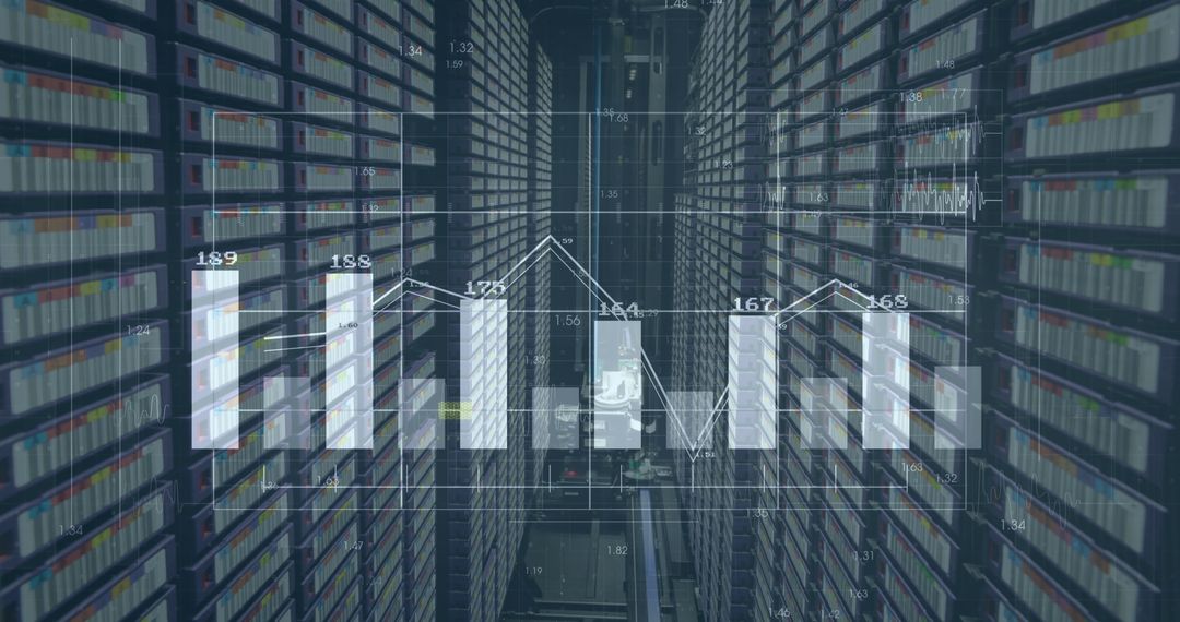 Financial Data Processing in High-Tech Server Room
