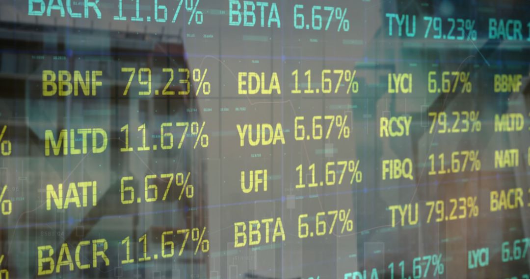 Digital Stock Market Data Overlay in Urban Scene