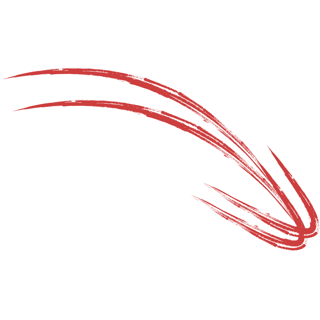 Vector Red Curved Arrow Illustration on Transparent Background