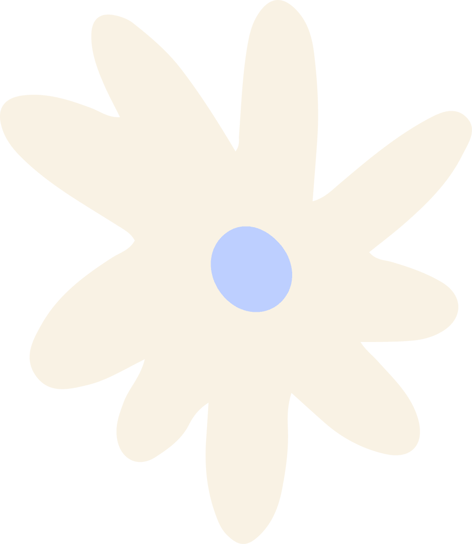 Floral Minimalist Pastel Flower Design with Transparent Background