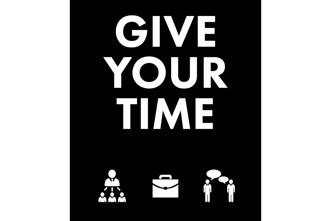 Inspirational Give Your Time Quote on Transparent Background