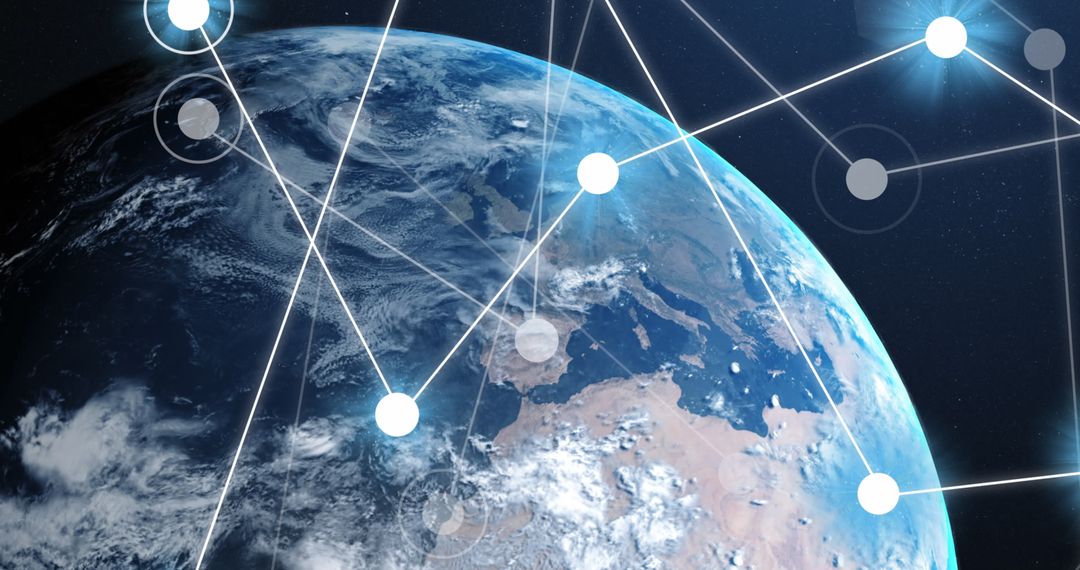 Digital Global Network with Earth and Data Connections - Free Images, Stock Photos and Pictures on Pikwizard.com