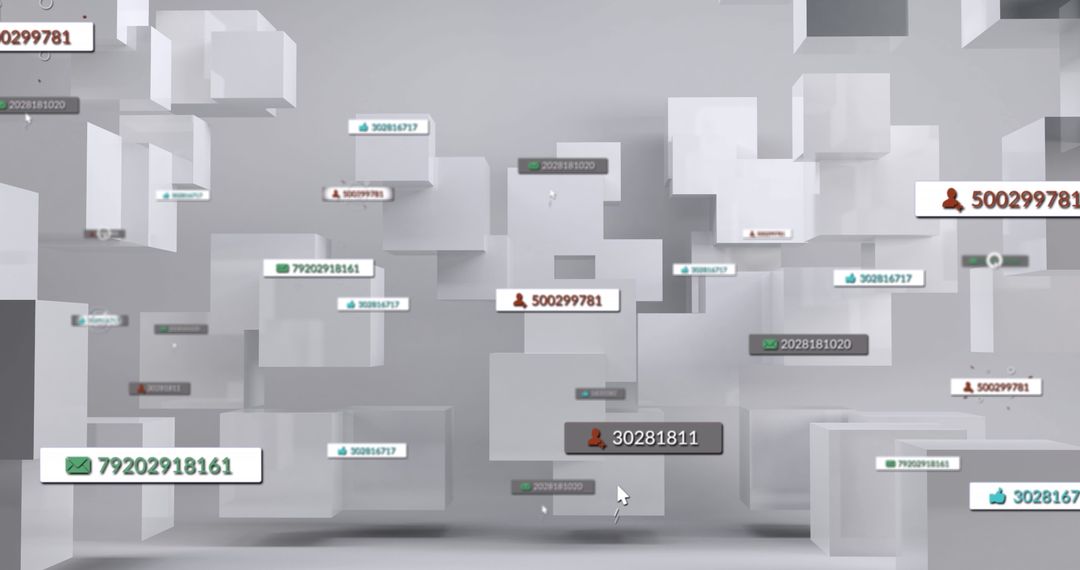 Social Media Notifications Floating Over Digital Interface