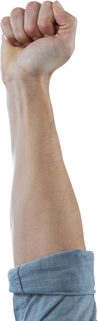 Transparent Fist Raised in Solidarity and Strength