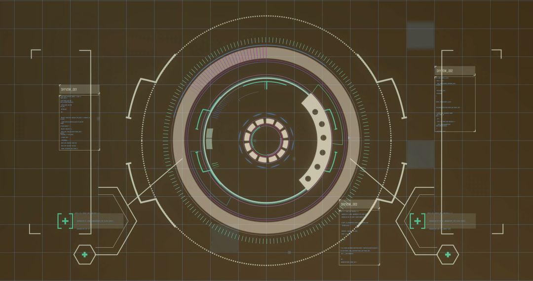 Futuristic Data Processing Interface Illustration