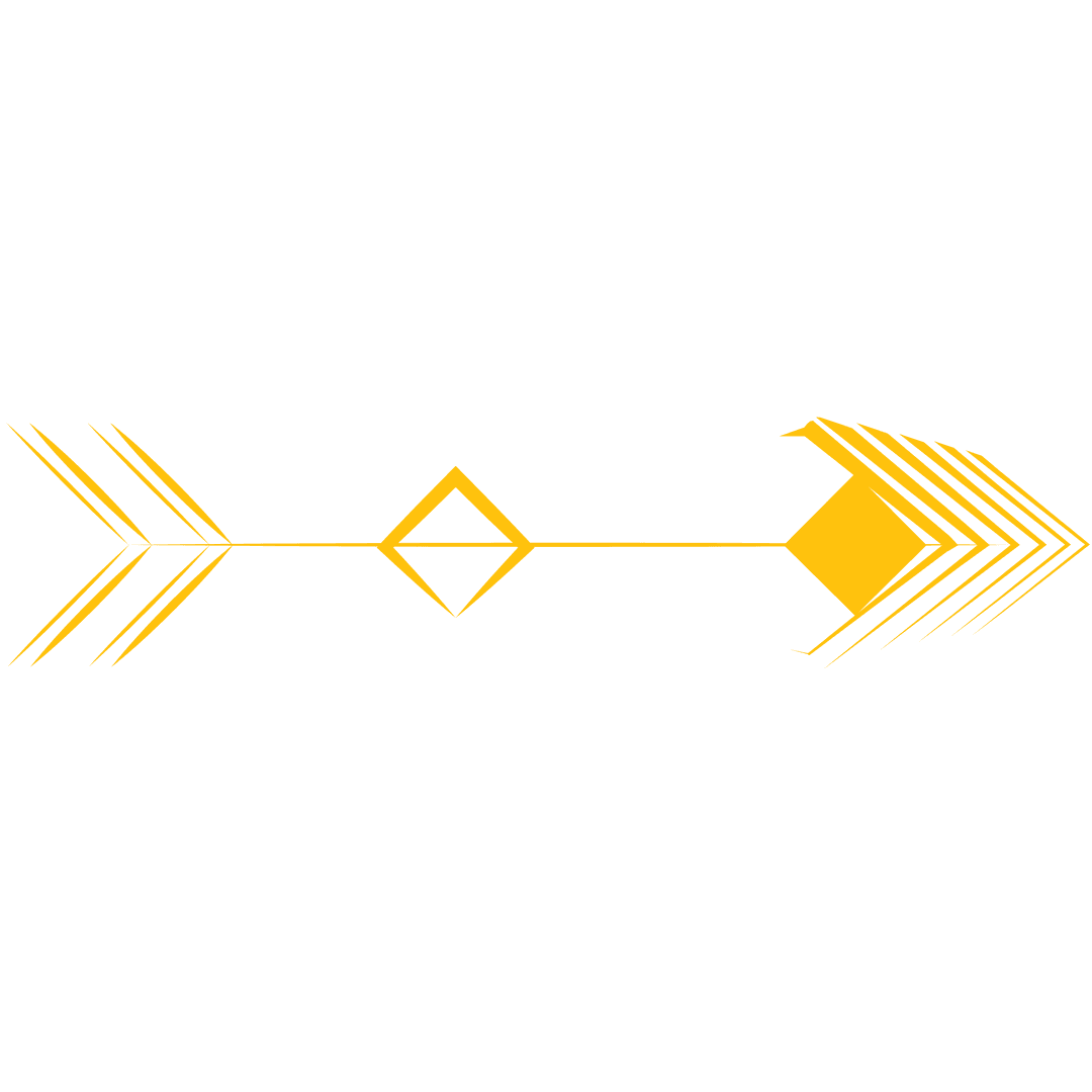 Decorative Yellow Arrow Illustration on Transparent Background