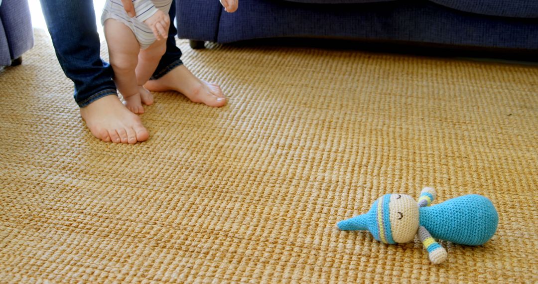 Parent and Child Bonding on Carpet with Plush Toy - Free Images, Stock Photos and Pictures on Pikwizard.com