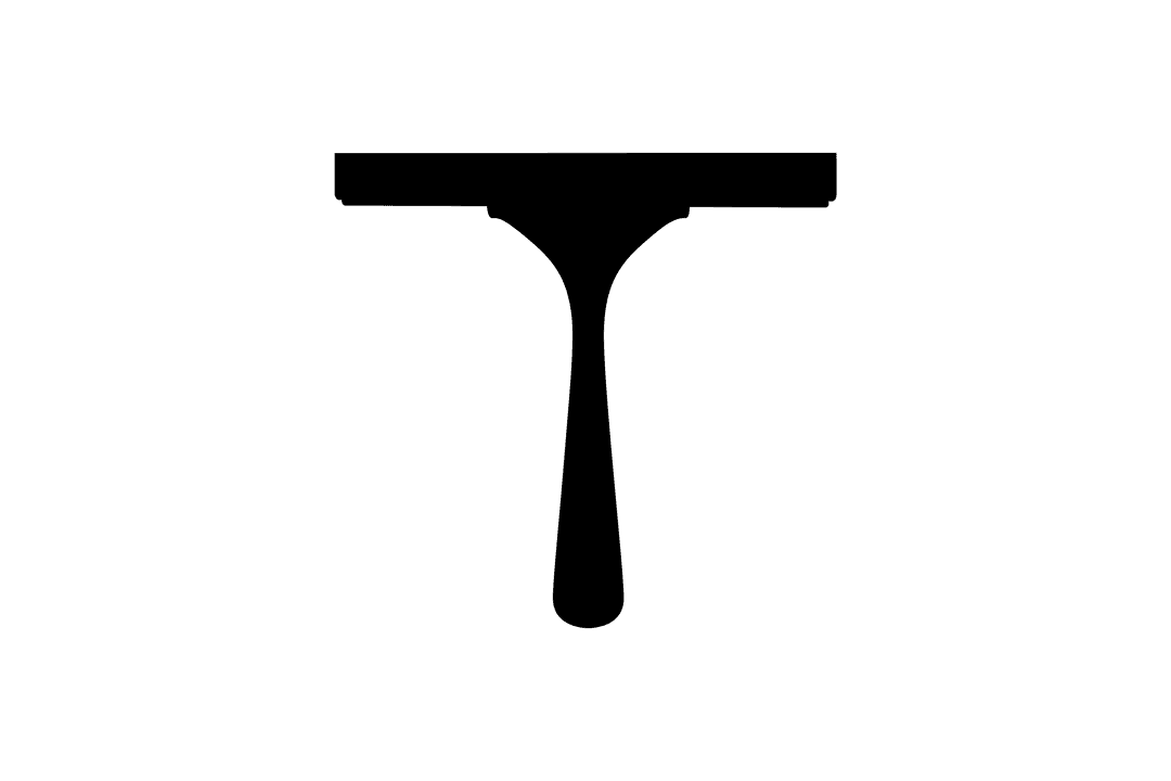 Squeegee Silhouette on Transparent Background for Window Cleaning