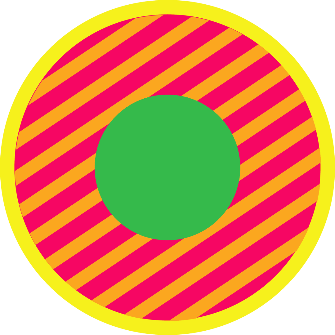 Colorful Concentric Circle Graphic on Transparent Background