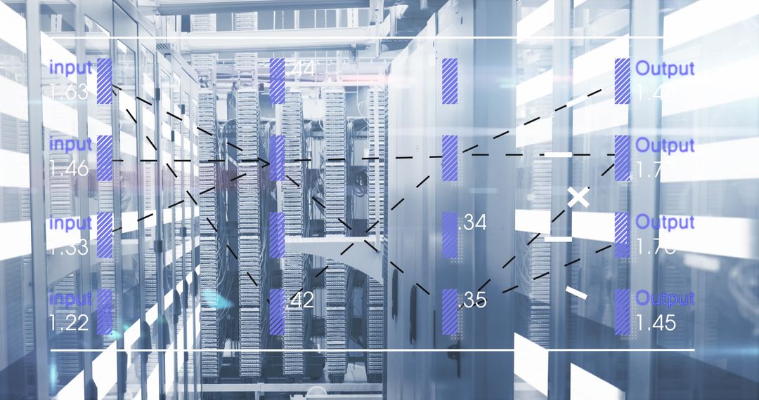 Financial Data Analysis in Modern Server Room Interface