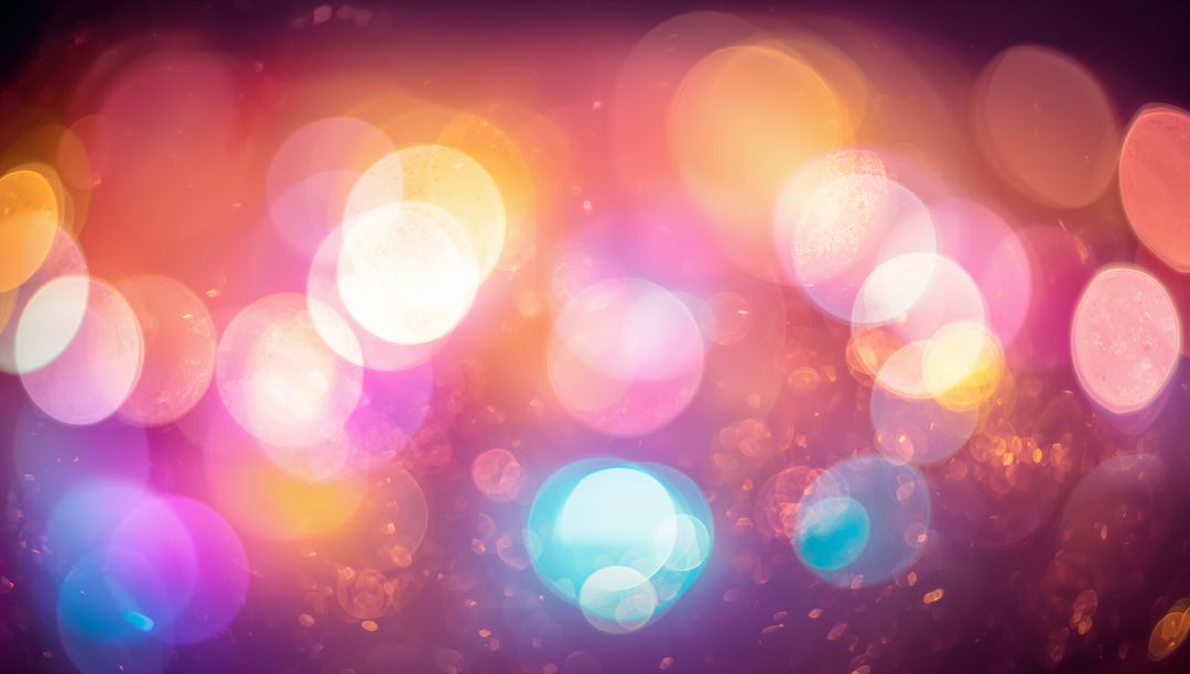 Dreamy Iridescent Bokeh Lights Gradient Background Featuring Luminous Colorful Orbs