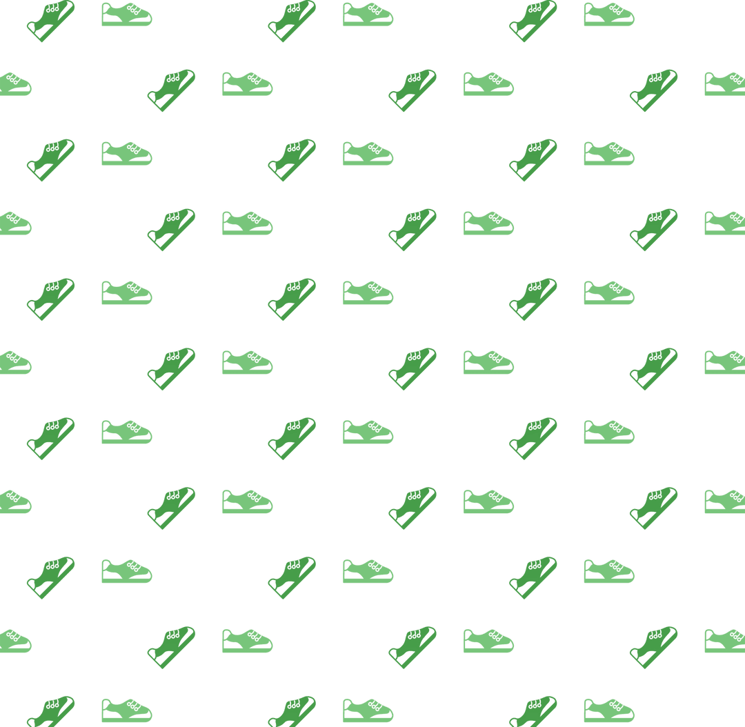 Seamless Green Pattern on Transparent Background
