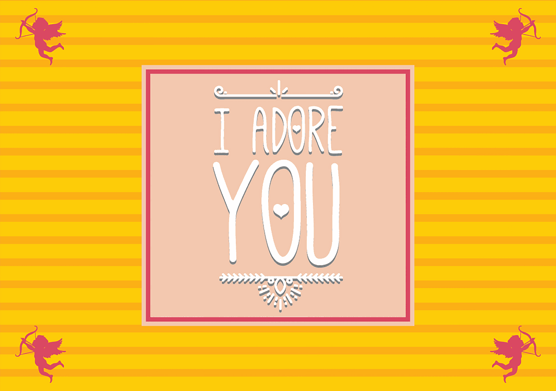 Romantic Transparent Design with Cupids and Adore You Text - Download Free Stock Images Pikwizard.com