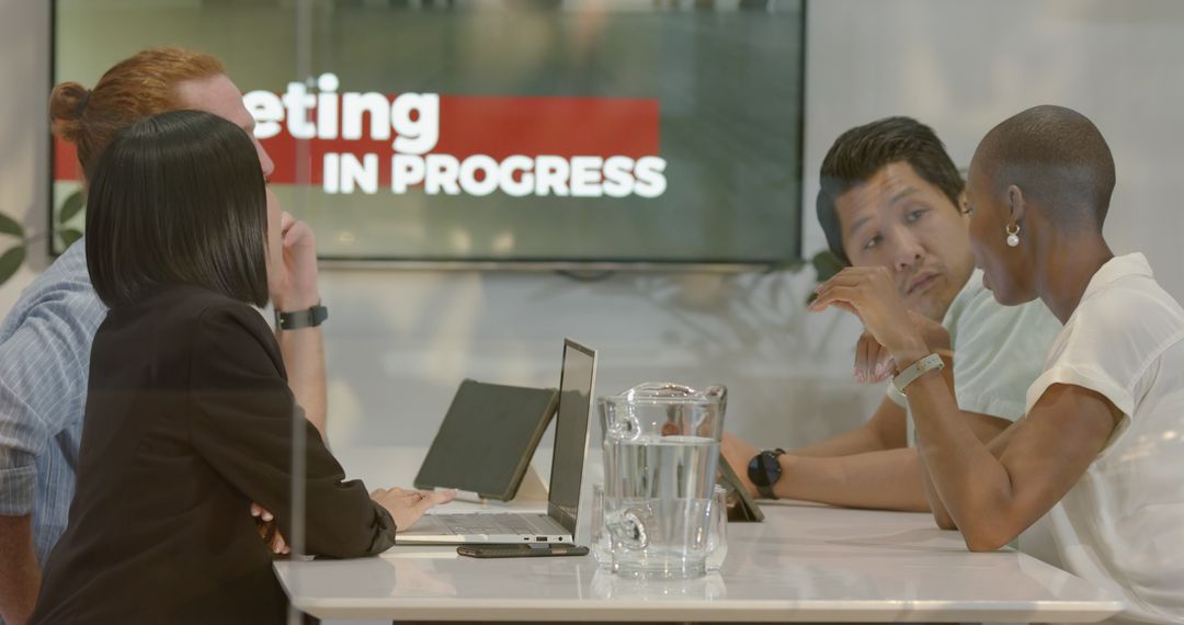 Diverse Team Meeting Room Collaboration Discussion