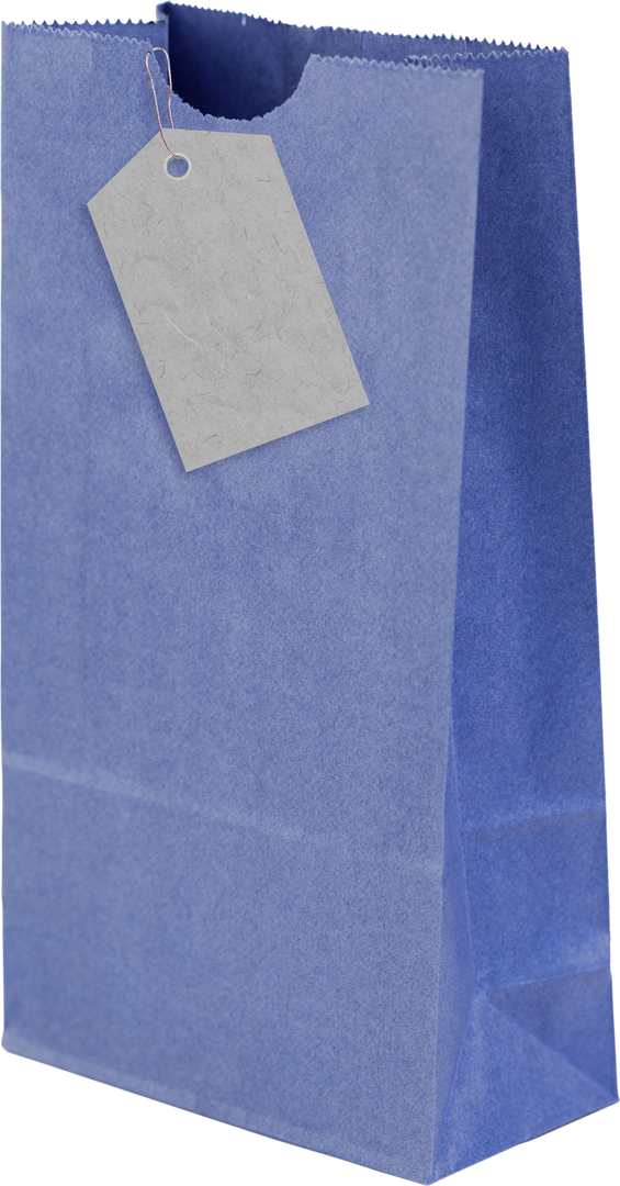 Glowing Transparent Violet Paper Bag with Price Tag Detail - Download Free Stock Images Pikwizard.com