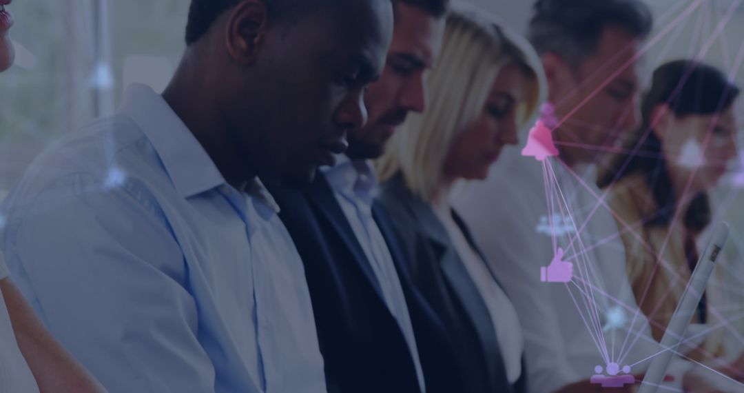 Diverse Business Team Analyzing Digital Data Connections