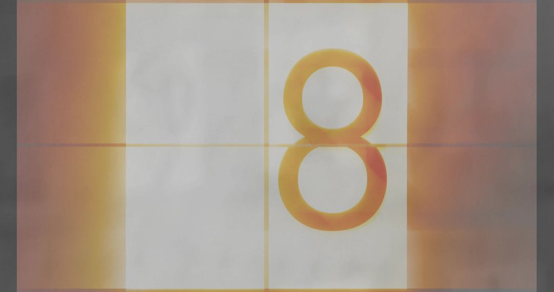 Vintage film countdown number eight