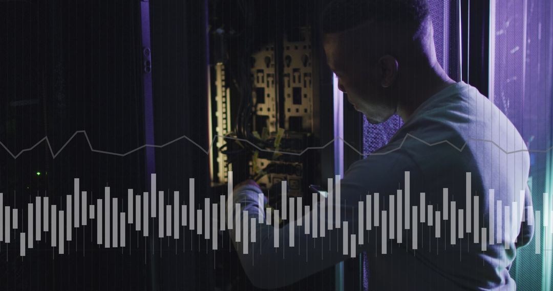 Data Processing with IT Engineer in Server Room