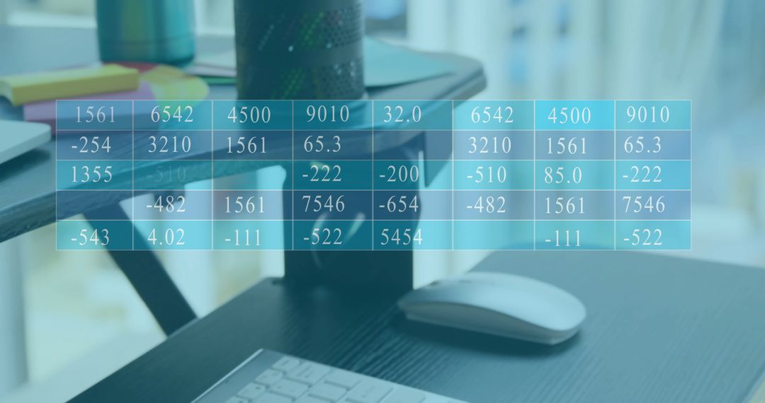 Analysis of Financial Data Over Modern Office Desk