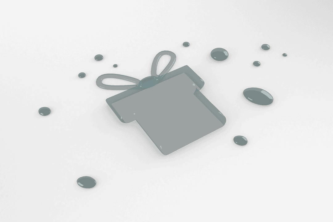 Transparent Holiday Gift Icon Made from Paint Dots