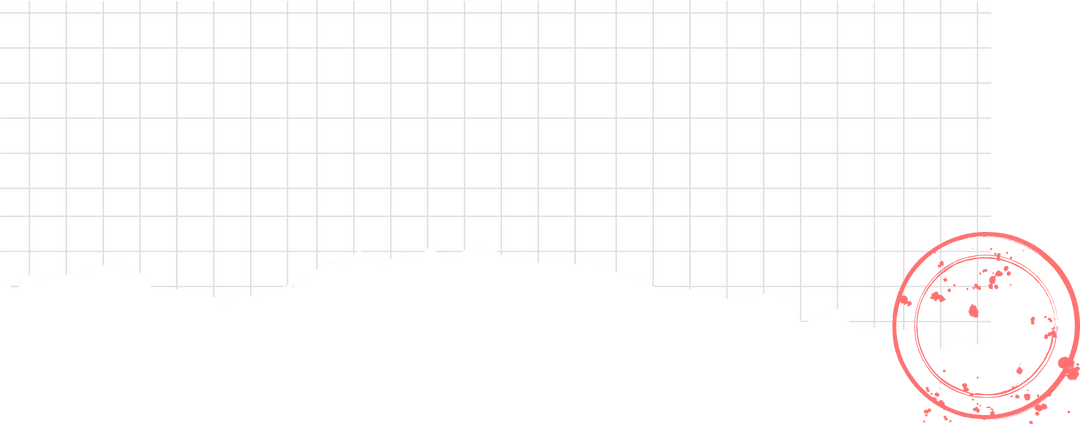 Torn Graph Paper with Red Stamp on Transparent Background