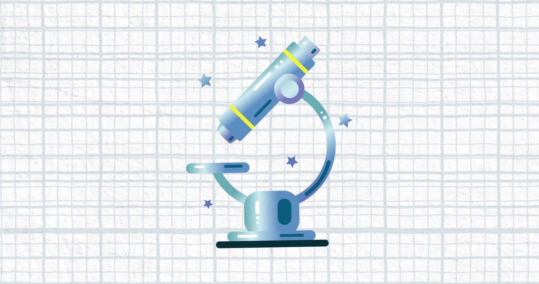 Digital Abstract Illustration of Modern Microscope