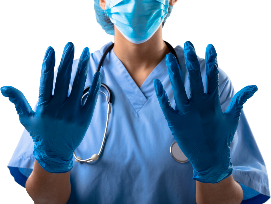 Transparent background female health worker preparing for medical duties - Download Free Stock Images Pikwizard.com