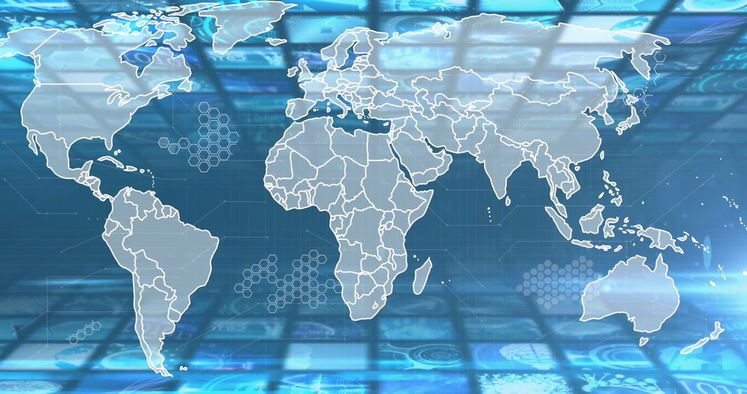 Global Digital Network Concept with Futuristic Elements