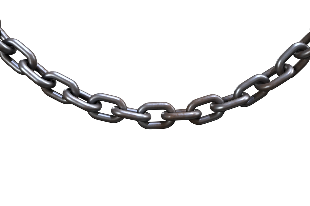 3D Transparent Metallic Chain Link Isolated - Download Free Stock Images Pikwizard.com