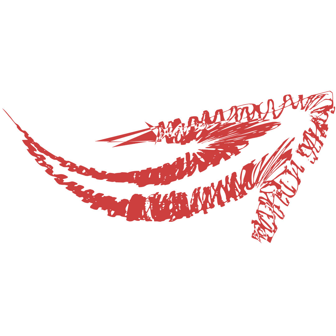 Red Arrow Illustration on Transparent Background for Design Projects