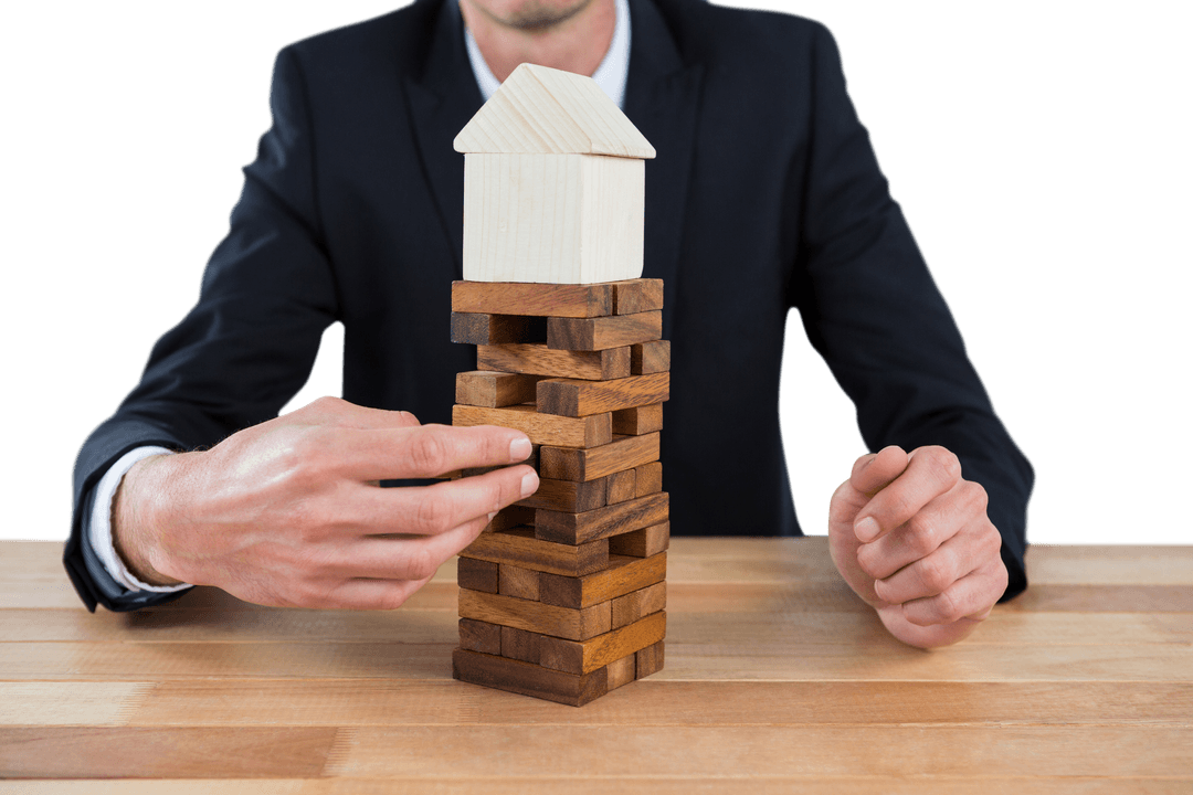 Business Strategy with Transparent Chakra Building Block Game