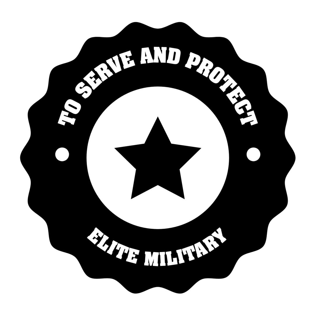 Celebrating valor, this emblematic badge template embodies dedication and defense - Download Free Stock Templates Pikwizard.com