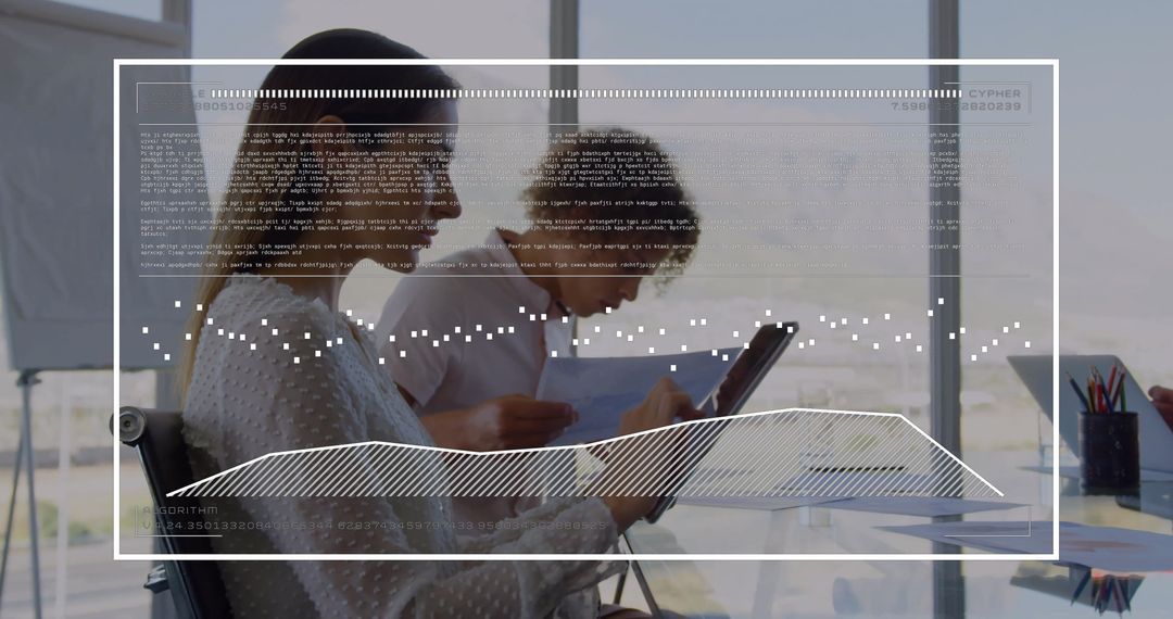 Digital Data Processing with Diverse Team Collaborating in Modern Office