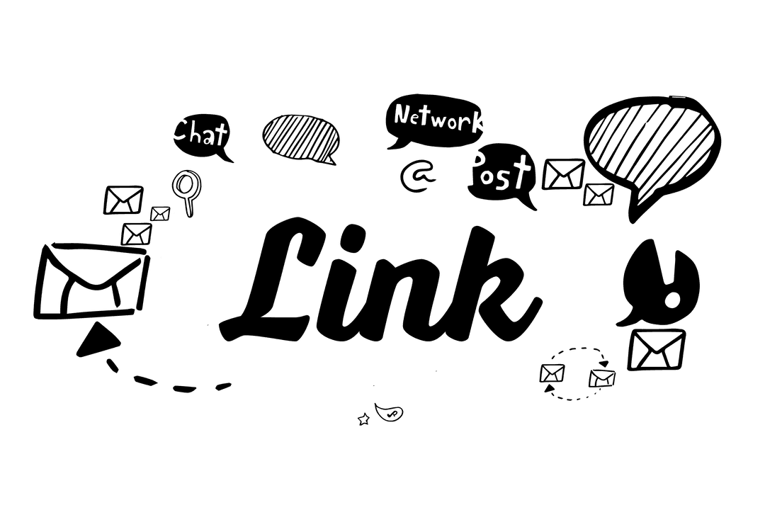 Transparent Digital Link Text with Icons