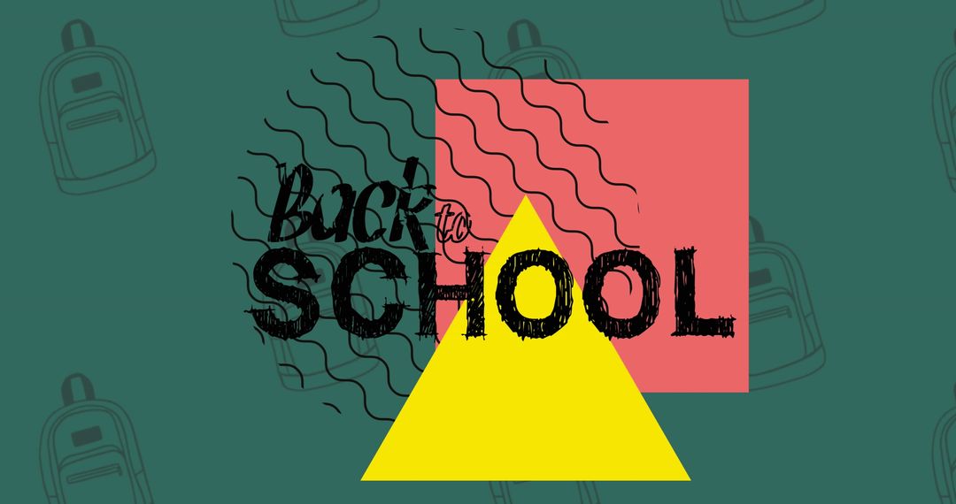 Colorful Back to School Design with Abstract Elements