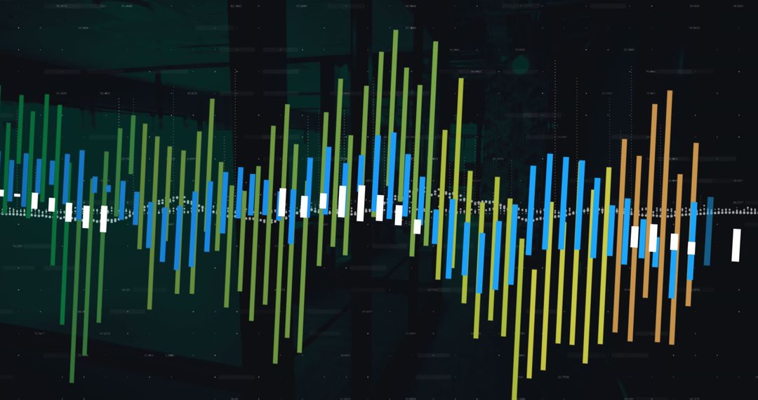 Dynamic Graphs over Empty Office Symbolize Business Progress